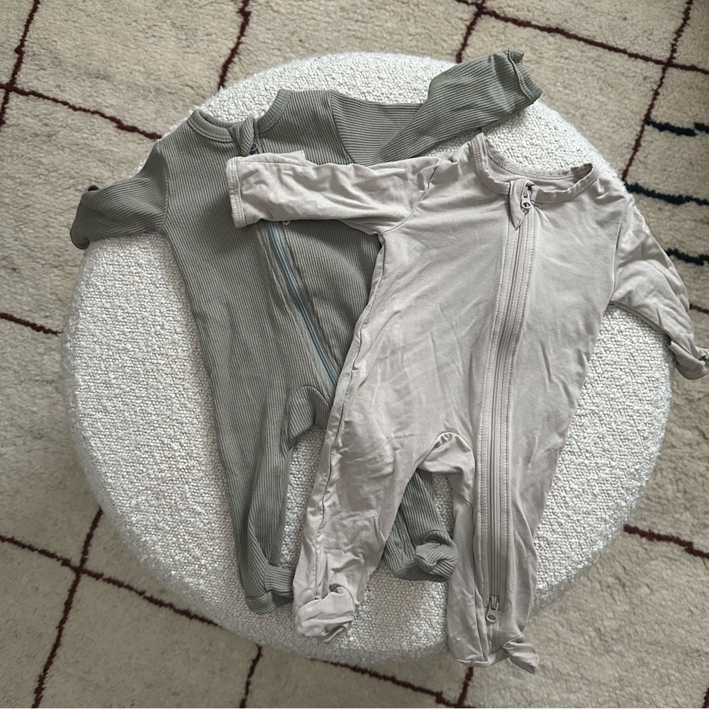 Mebie Baby - Footed Zip Romper (Set of 2)